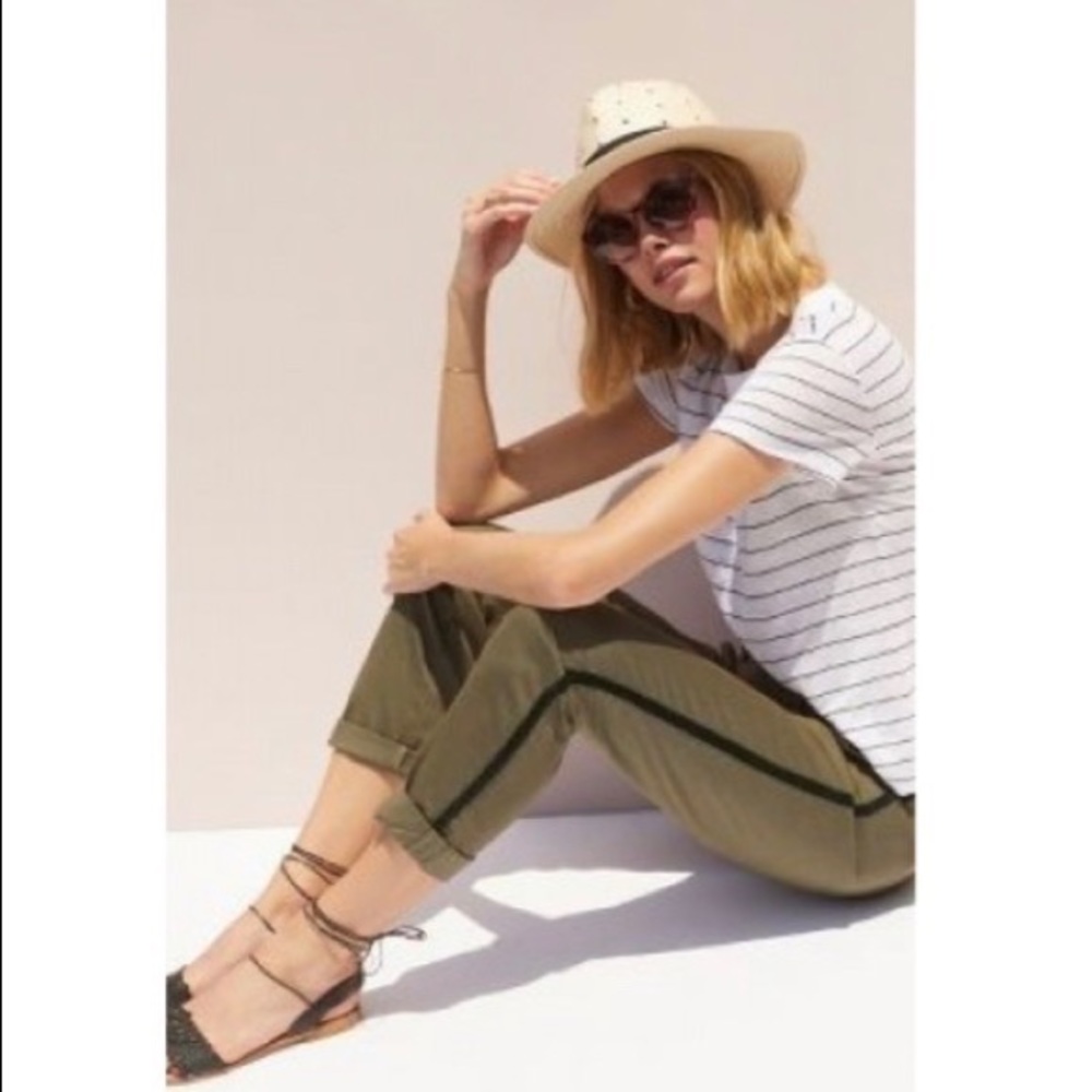 Anthropologie Striped Relaxed Chino Pants